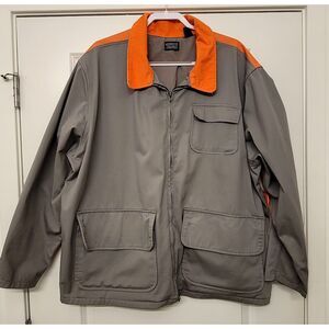 Levi's Men's XXL Workman Jacket in Grey and Orange Thick Heavy Workwear Coat